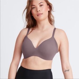 KNIX WingWoman Contour Wireless Bra Violet Dusk Plunge Comfort Molded Cup Lounge
